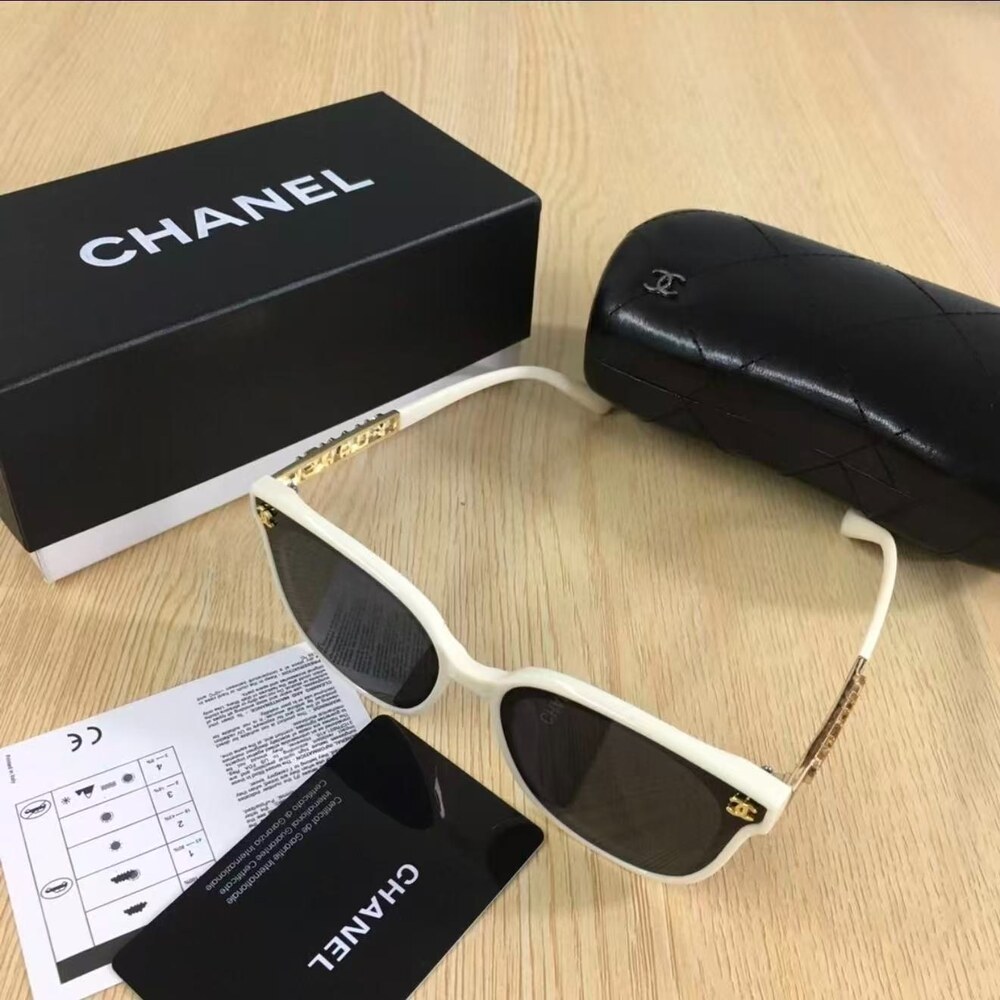 Chanel WhiteTrim Cat Eye Sunglasses - Picture 4 of 4